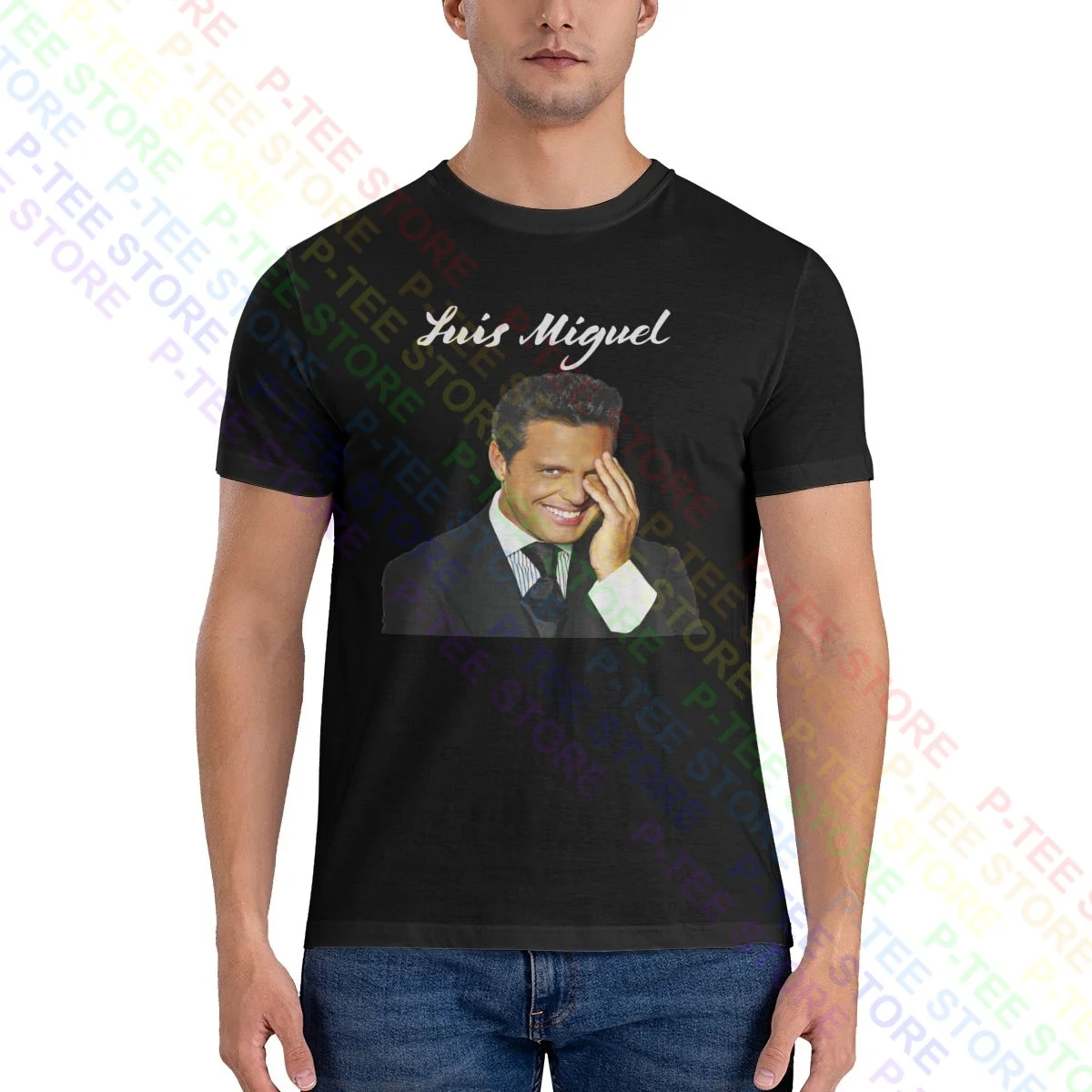 Luis Miguel Singer To Smile In Tour Shirt T-shirt Soft Retro Splicing Hot Deals Tee