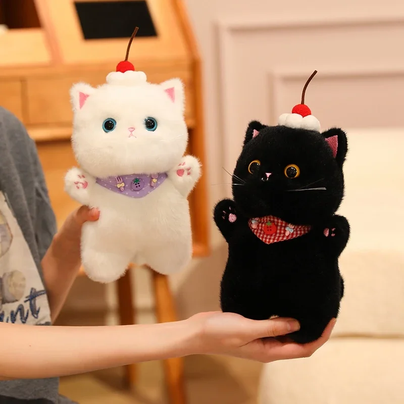 القط ألعاب من نسيج مخملي رفيق دمية 20 سنتيمتر متعدد نمط هريرة مباراة DIY الملابس محشوة الحيوانات الأليفة القط دمية طفل عيد الميلاد هدية عيد الميلاد #4