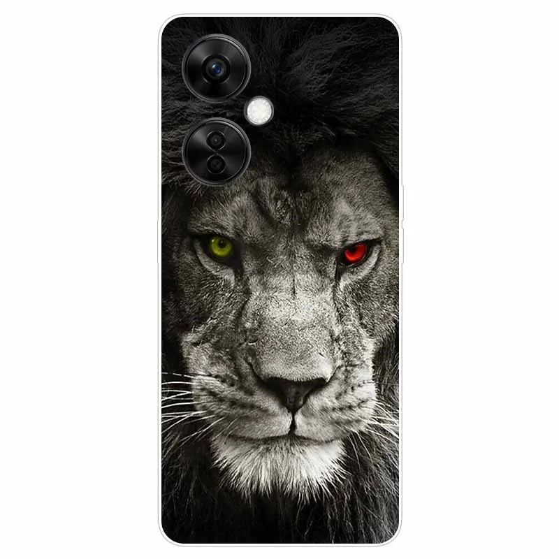 For Oneplus Nord CE 3 Lite Case Animals Clear TPU Silicon Soft Bumper for One plus Nord CE 3 Lite Back Shell Capa Cartoon Lions