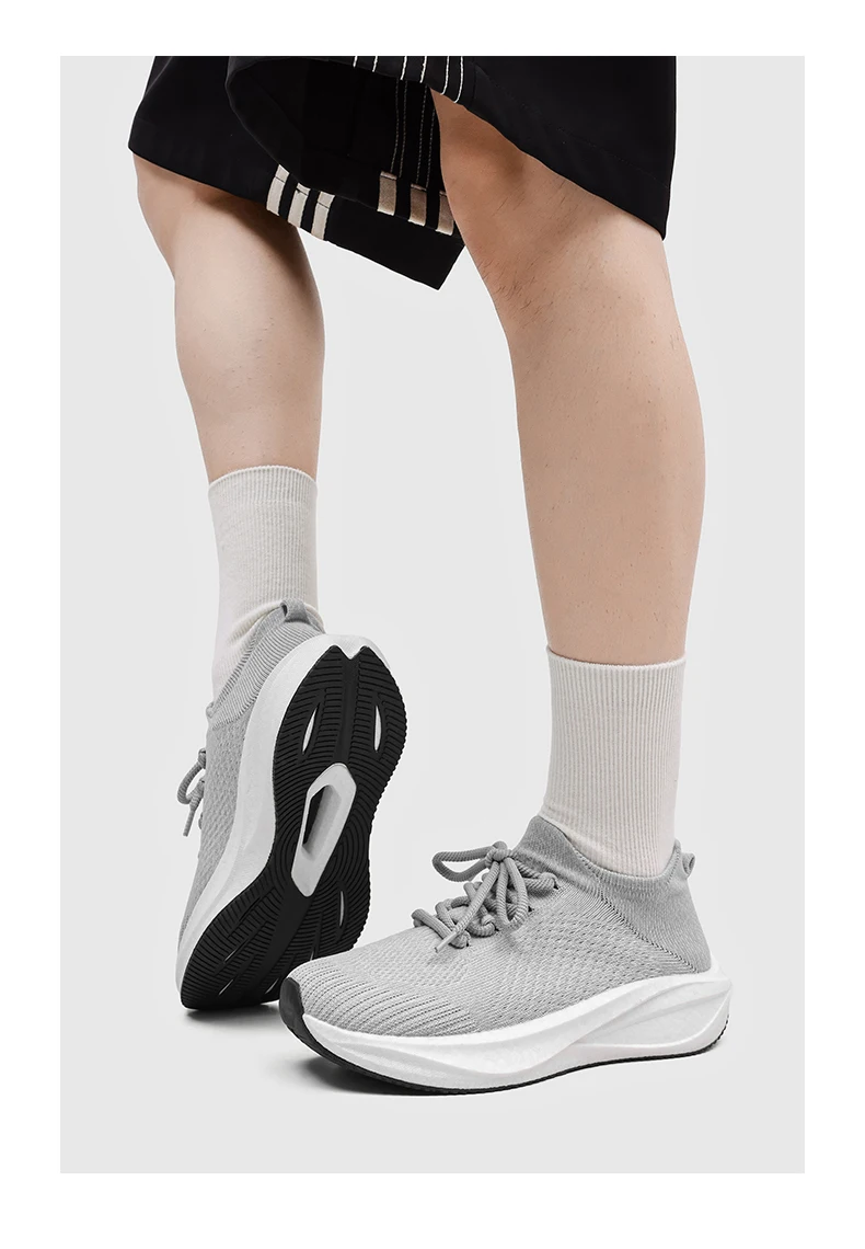 Neue, gepolsterte Laufschuhe für Herren, geeignet für schwere Läufer, mit Schnürung, Sport- und Freizeitmodelle für Damen, rutschfeste Outdoor-Sportschuhe, Herren-Sneaker. – Detail 19