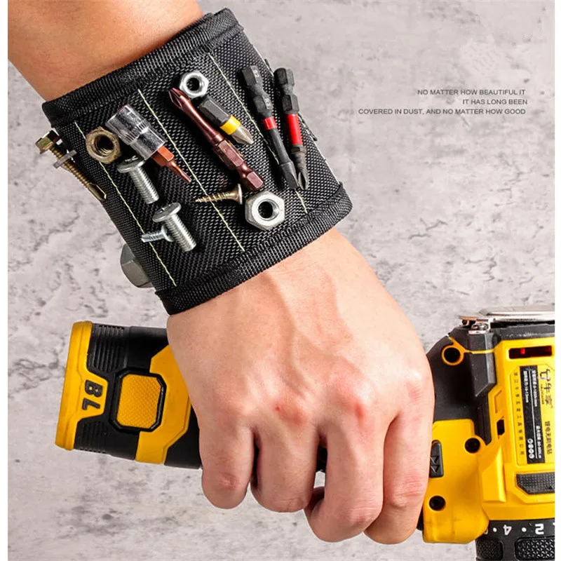 1PC Magnetic Wristband for Holding Screws,NailsDrilling Bits,Wrist Tool Holder Belts With Strong Magnets,Gadgets for Men Wome