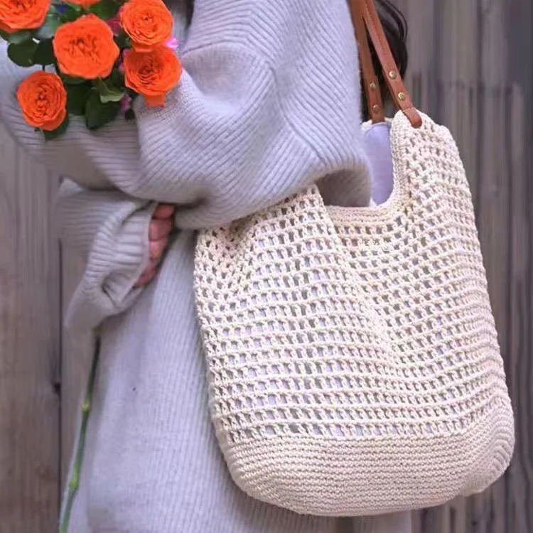 Hot Sale Summer Straw Woven Bag for Women Shoulder Bag Raffia Paper Rope Boho Beach Handbags Casual Messenger Crossbody BagFemal