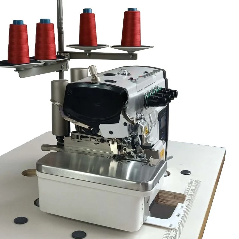 

Computer overlock sewing machine, automatic thread cutting and direct drive integrated edge copying machine