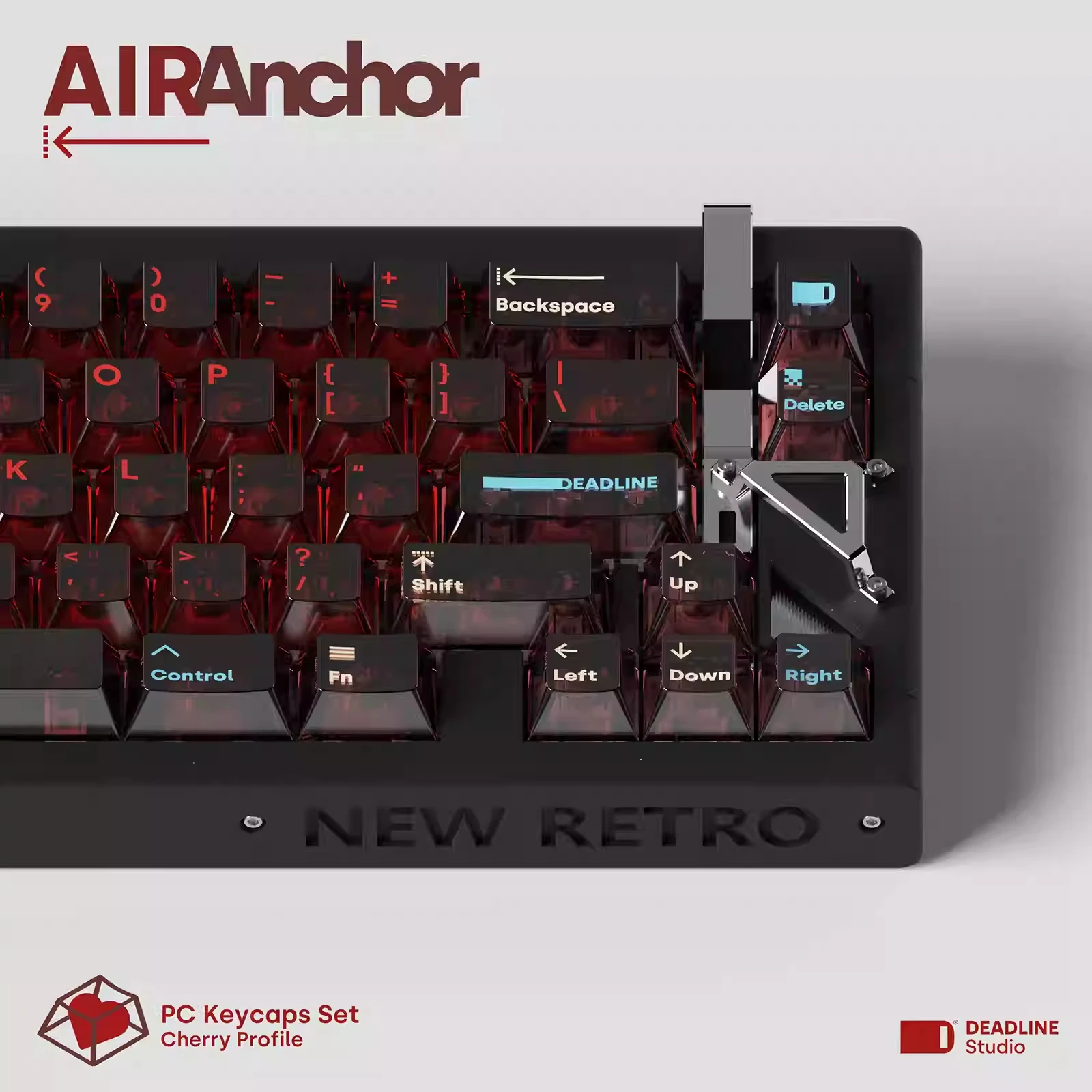 Tenggat AirAnchor mekanik Keyboard Keycaps merah transparan Keycap Mac Kit DDL kustom tombol topi Set untuk PC Gamer aksesoris