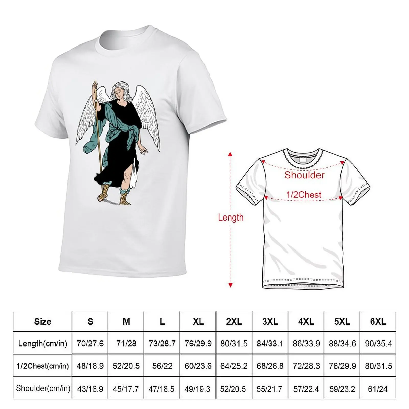 ST RAPHAEL THE ARCHANGEL T-Shirt anime t shirts oversize man t shirt cotton high quality T-Shirt
