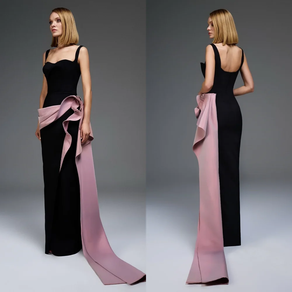 

Customized High Quality Evening Dress Bespoke Occasion Ruffle Straight Long Dresses Elegant Party Wedding Guest Modern Style