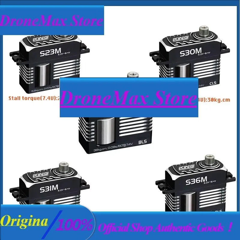 DroMaKINGMAX S23M 23kg S30M 30kg S31M 31kg S36M 36kg Digital Steel Gear Mini Servo For RC Airplane F3A Gliders Heli And Turbojet