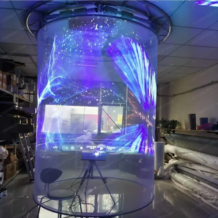 3D Holographic Gauze Transparent Screen Indoor Front Rear Projection Display