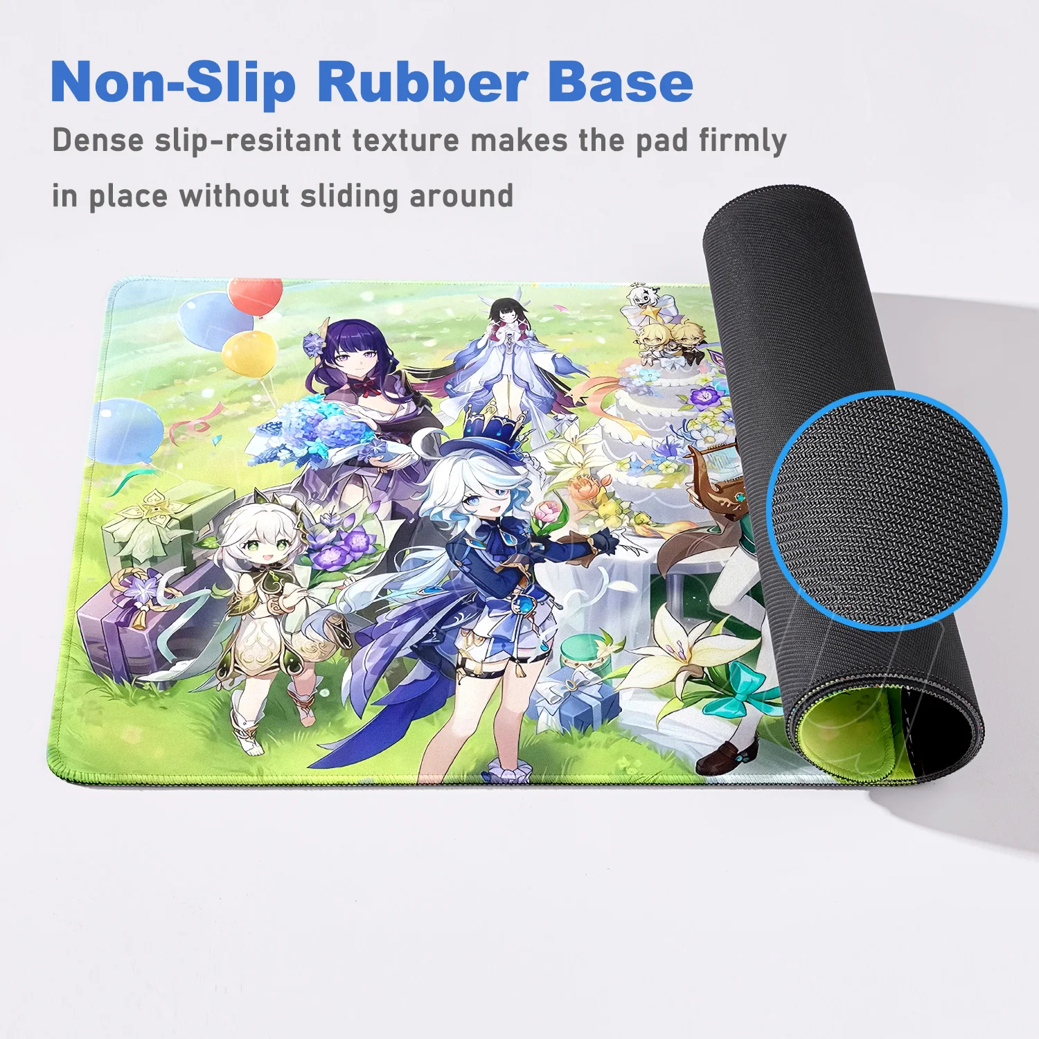 Anime mouse pad grande computador escritório jogo tapetes de mesa genshin impacto xxl borracha antiderrapante teclado de jogos mousepad longo almofada de mesa