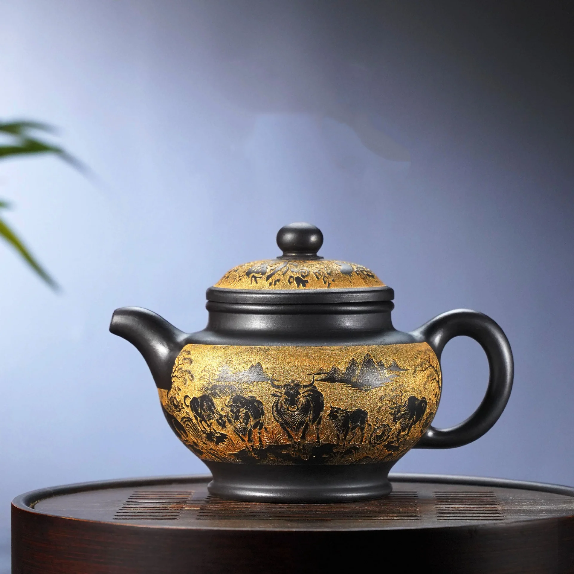 550ml Vintage Yixing Purple Clay Teapots Handmade Duo Zhi Pot Raw Ore Black Zhu Mud Kettle Chinese Zisha Tea Set