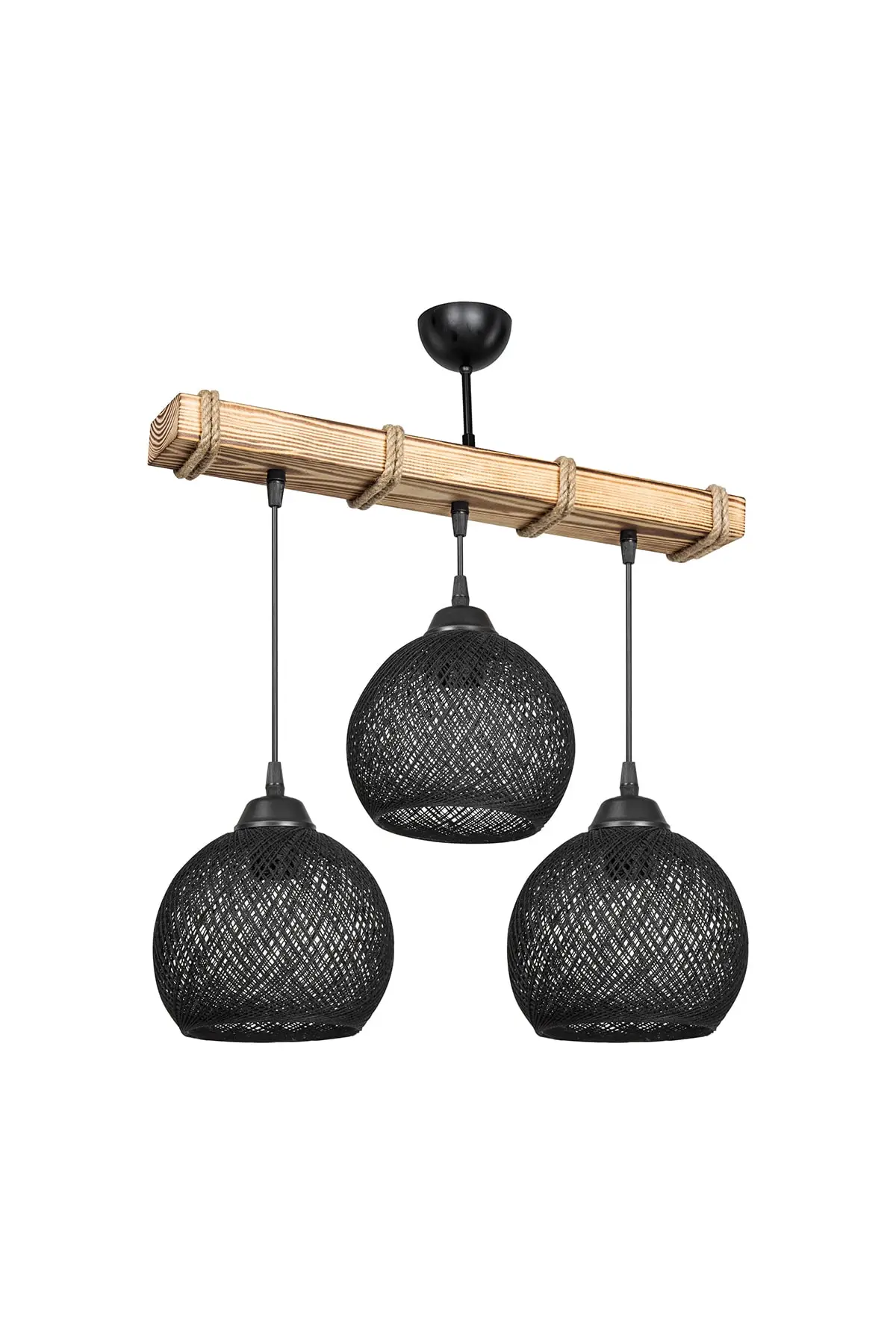 DOLBOVI Aspe 3-piece chandelier-black soft/living room-living room-dining room-dining room-kitchen-living room