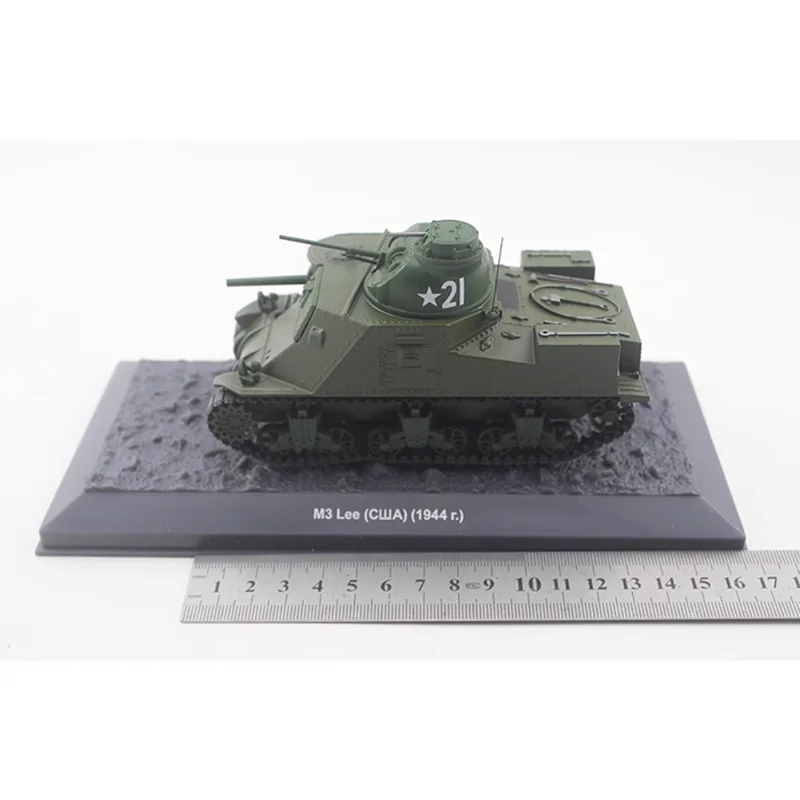 

Литая под давлением модель танка в масштабе 1/43 M3 Lee 144, модель из сплава среднего танка, статическая готовая коллекция, украшение для игрушки