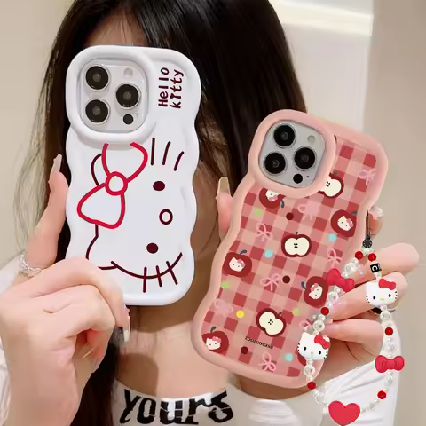 Hello Kitty Chain Case For Samsung A05S A05 A32 A52 A53 S22 Ultra S20 FE A33 A73 A04 A04E A51 A22 A23 A12 A13 A30 A20 A50 A50S