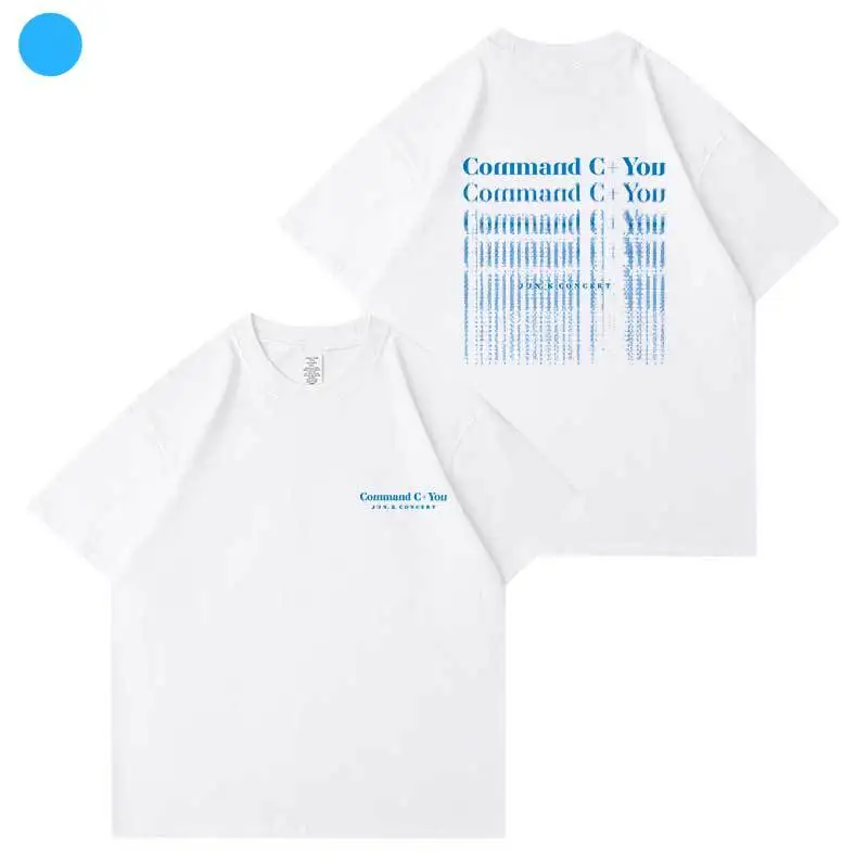 ユニセックスkpopコンサートコマンドcあなたのTシャツ,韓国のストリートウェア,半袖Tシャツ,綿のトップス,2pm,jun.k,夏