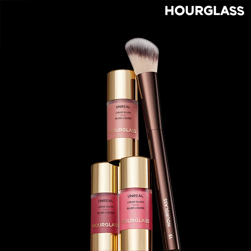 HOURGLASS-Pinceau à fard à joues liquide, brosse à contour angulaire, outils de beauté professionnels, poudre adt, salle de bain, n ° 15