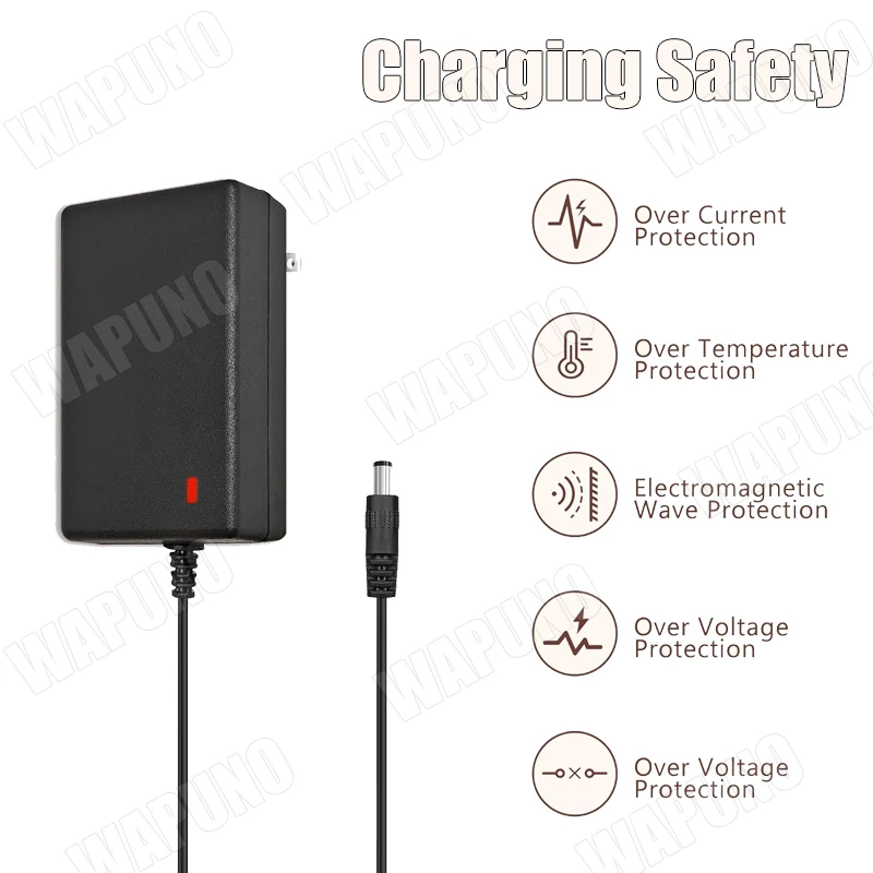 16.8V Lithium Battery Charger AC100-240V Adapter DC 5.5mm Plug 2A MAX For 14.8V 4S Li-ion Battery Pack Massage Gun LED Light