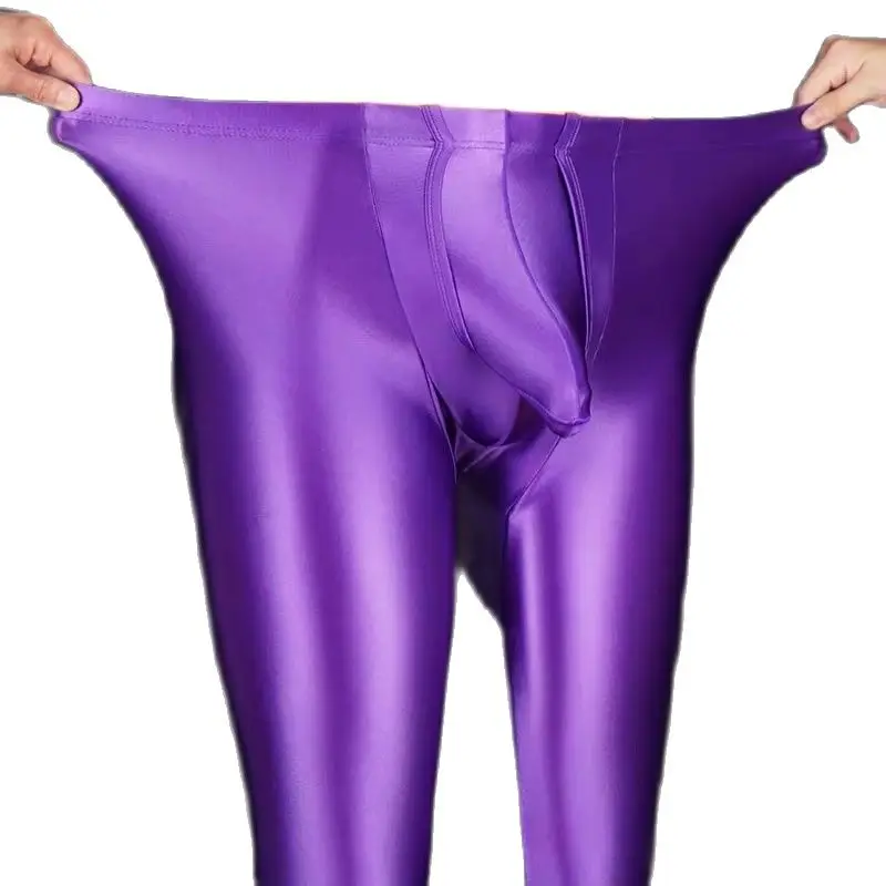 DROZENO-Pantalon moulant en soie tiXI pour femme, vêtement brillant et sexy à haute élasticité, pour yoga, natation et sport, nouveau document