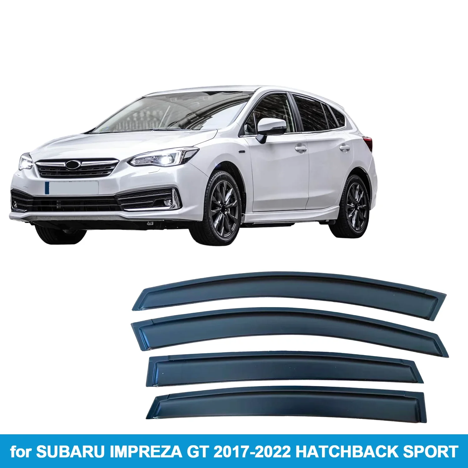 

Оконный козырек для SUBARU IMPREZA GT 2017-2022 HATCHBACK SPORT, защита от дождя, боковой дефлектор, защита от атмосферных воздействий, лента для наружного крепления