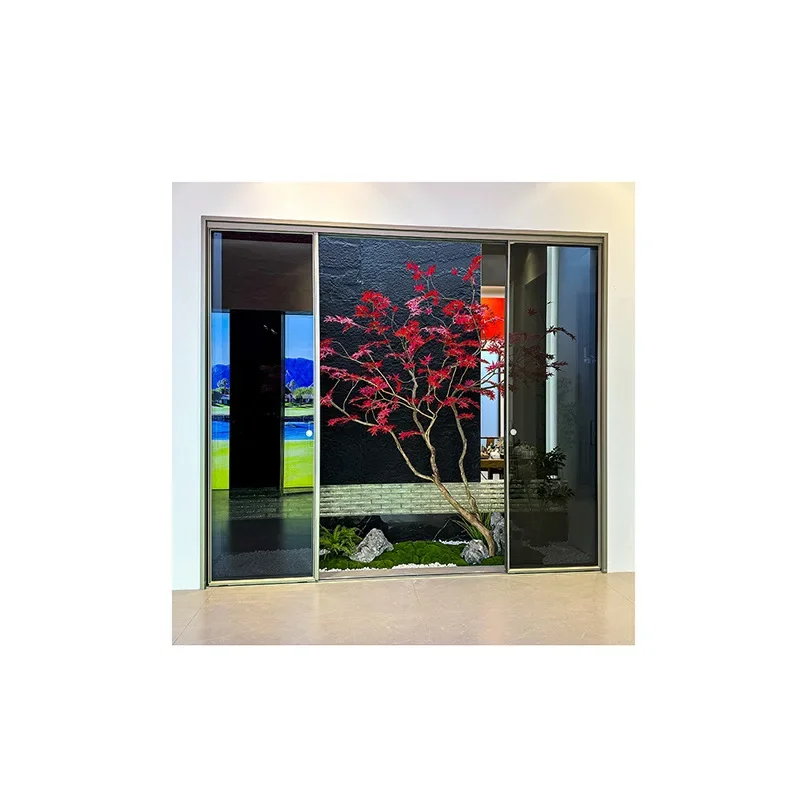 Simulation maple tree fake red large shopping mall hotel green plants indoor and outdoor floor simple decoration landscaping