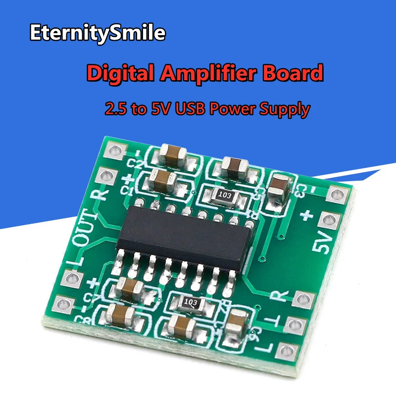 Mini PAM8403 2*3W Digital Class D Amplifier Board module Audio Speaker Sound Board 2.5V To 5V Modulo Amplificador volume control