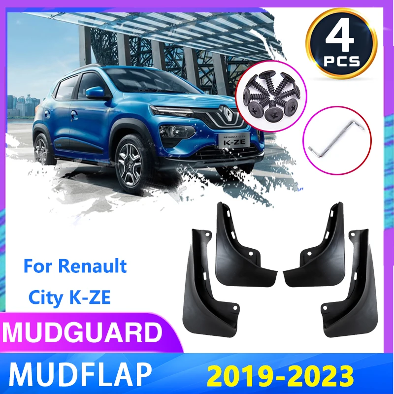 

4x for Renault City K-ZE KZE 2022 2021 2020 2018 2019 2023 Mud Flaps Splash Guards Flap Mudguards MudFlaps Fender Accessories