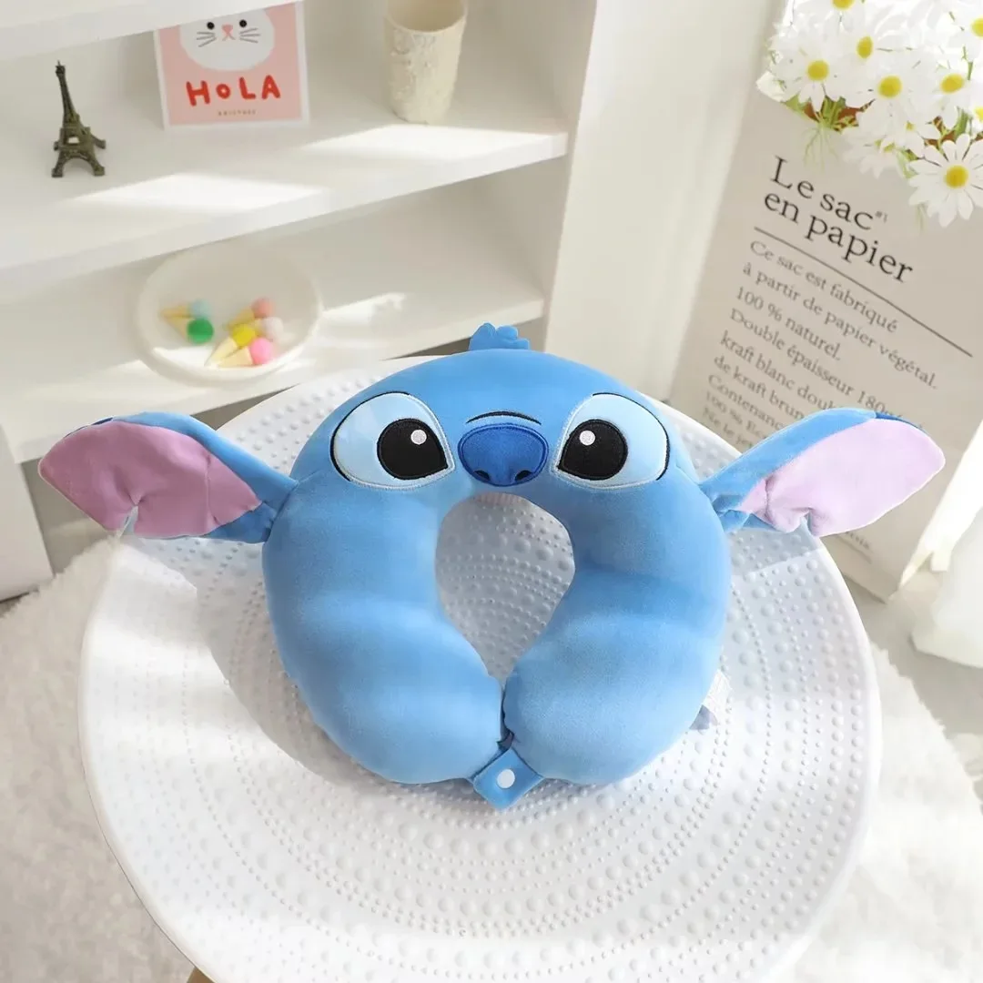 Disney Kawaii Anime Stitch Lotso Sullivan Alien Travel Relax U-Shaped Neck Guard Nap Pillow Cartoon Adult Surprise Gifts Fashion
