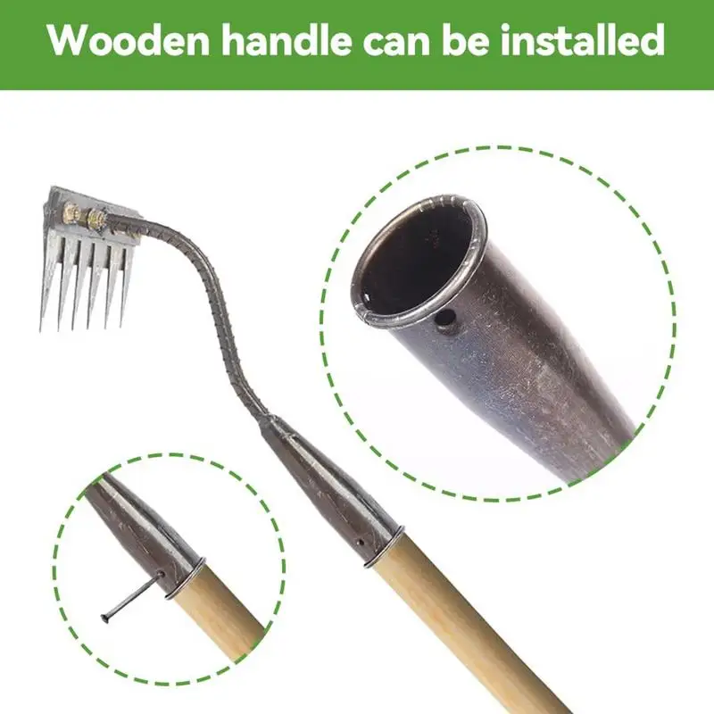 Diserbo per attrezzi agricoli con rastrello manuale da giardino a 5/6 denti