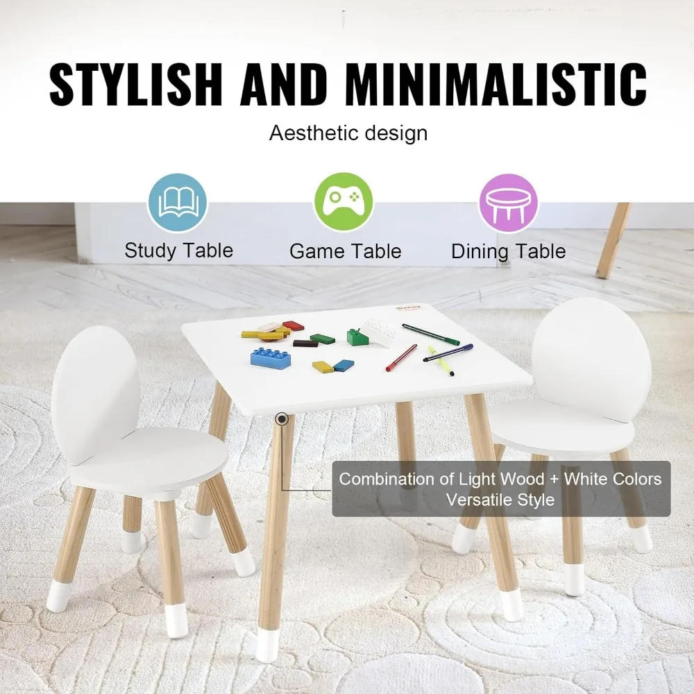 Conjunto de mesa e cadeira infantil, mesa multi-atividade para arte, artesanato, leitura e aprendizagem