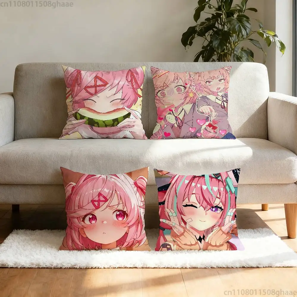 

Cartoon Character Natsuki pillowcase casual style decoration, suitable for home decoration (excluding pillow core)