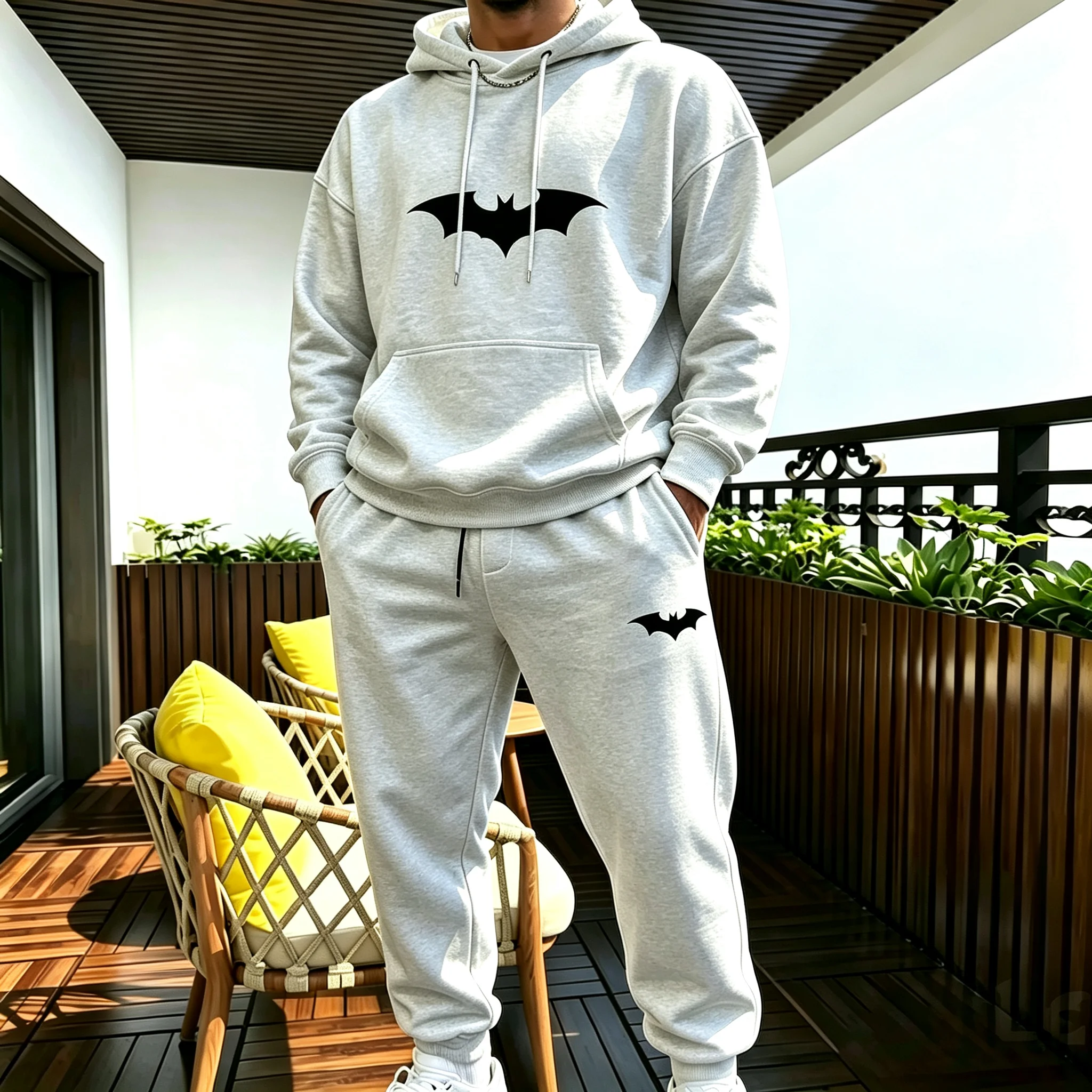 2026 Men's Suit Sporty Set - New Fall_Winter Two-Piece Couple Sweatshirt and Drawstring Casual Pants Casual suit