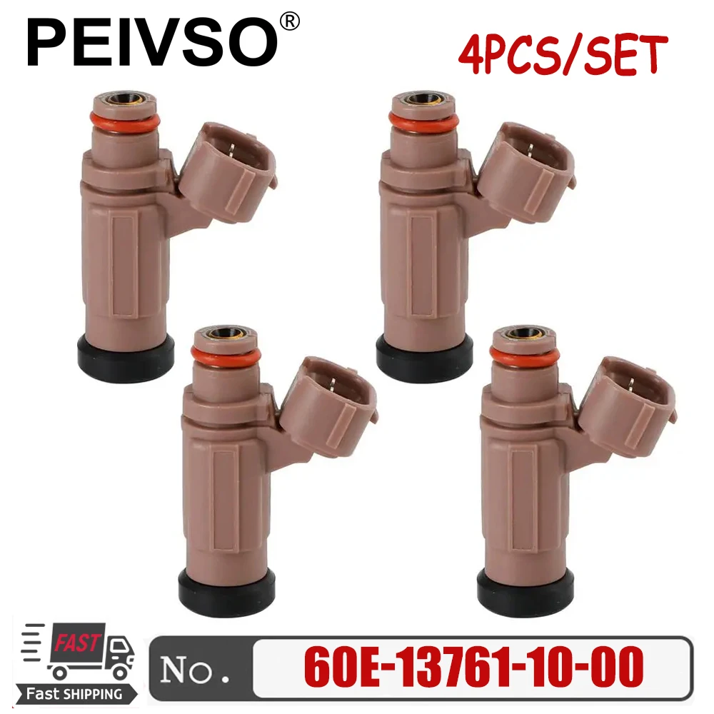 4Pcs/lot 60E-13761-10-00 Fuel Injector for Yamaha PWC FX SX AR 212 232 1000 1100 VX Cruiser 2007-2012 60E137611000