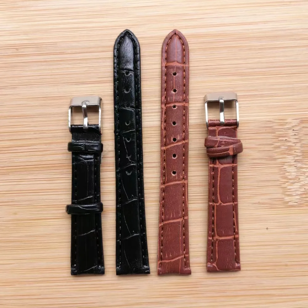 Slub watch with non-genuine leather strap custom PU leather 14-20-22-24mm in stock