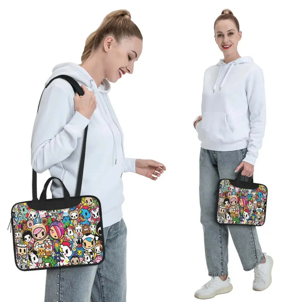 Tokidoki Kawaii Donutella Sandy Unicorno Crossbody Laptop Bag Case Computer Bag 13 14 15.6 Inch Notebook Pouch for Macbook Pro