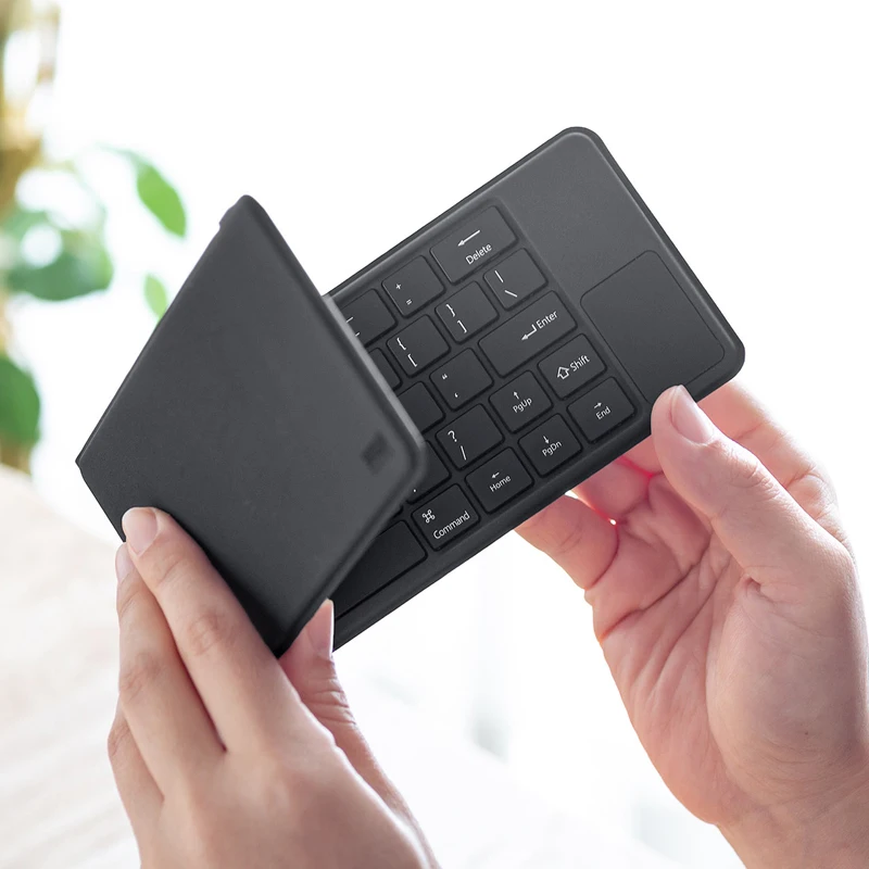 SANWA folding bluetooth keyboard touch ipad mobile phone tablet mini ultra-thin creative office portable wireless keyboard