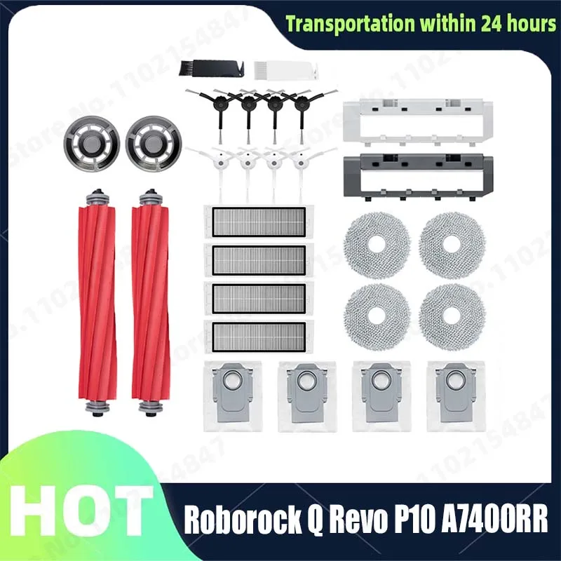 

Roborock Q Revo P10 A7400RR Spare Parts Main Side Brush Hepa Filter Mop Cloths Holder Dust Bag Robot Vacuums Cleaner Accessories