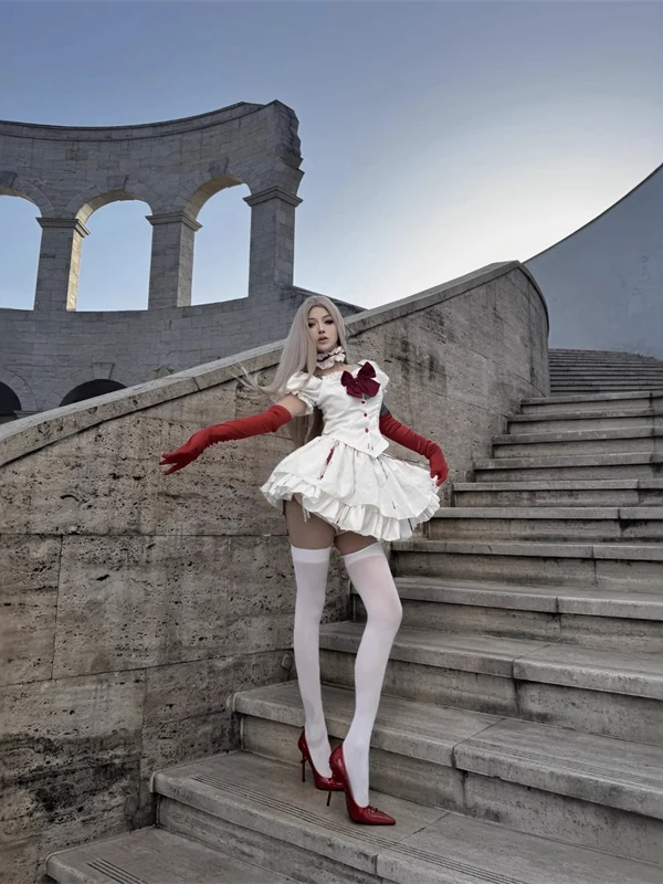 

Gothic Sle loween Doll Costume Lolita Maid Outfit Film Ghost Servant Role-plang Clothes Polyester Fiber 00%