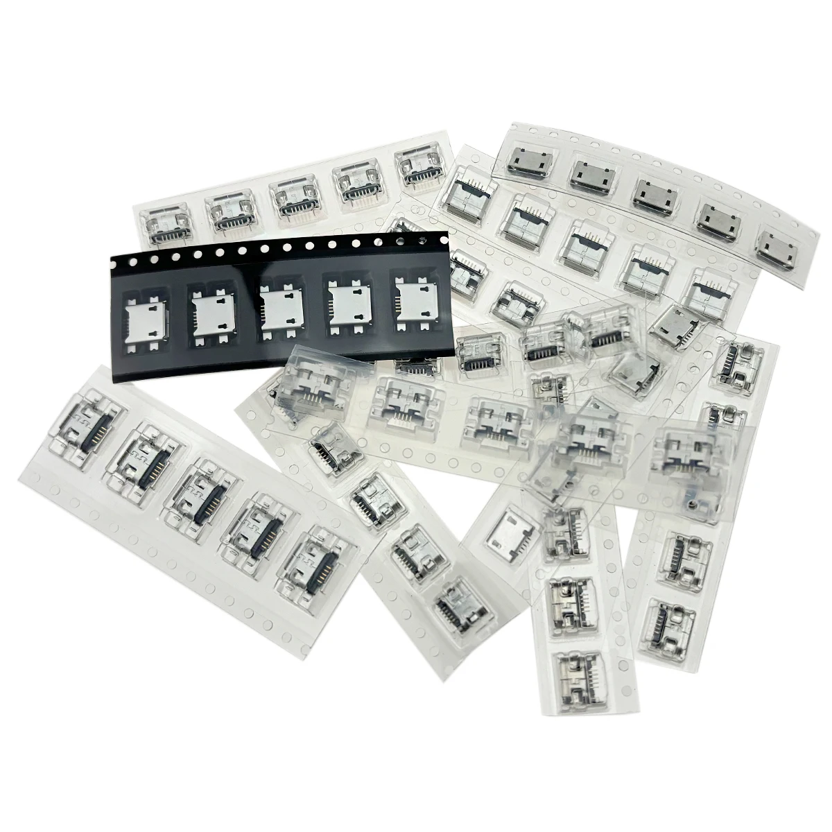 60PCS Socket Connector Micro USB Socket Connectors Assortment Set 12 Models SMD DIP For MP3 Lenovo Huawei Samsung