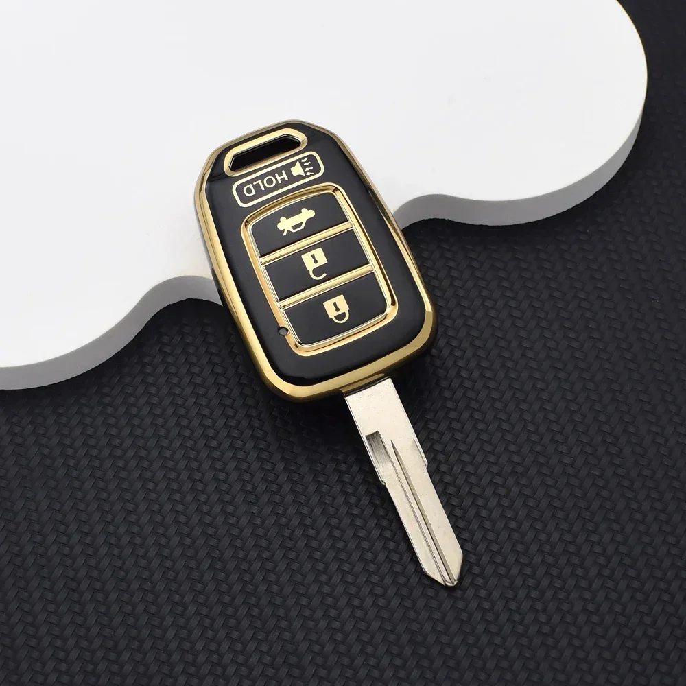 4 Buttons TPU Remote Car Key Shell Case Cover Fob for Honda GREIZ Civic City XRV Vezel Auto Accessories