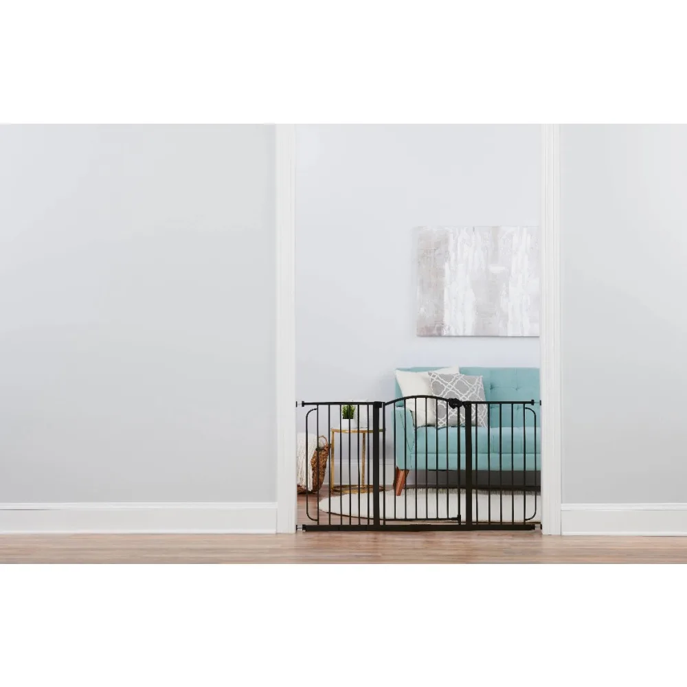 58" Extra Wide Arched Decor Baby Safety Gate, Extra Wide Gate
