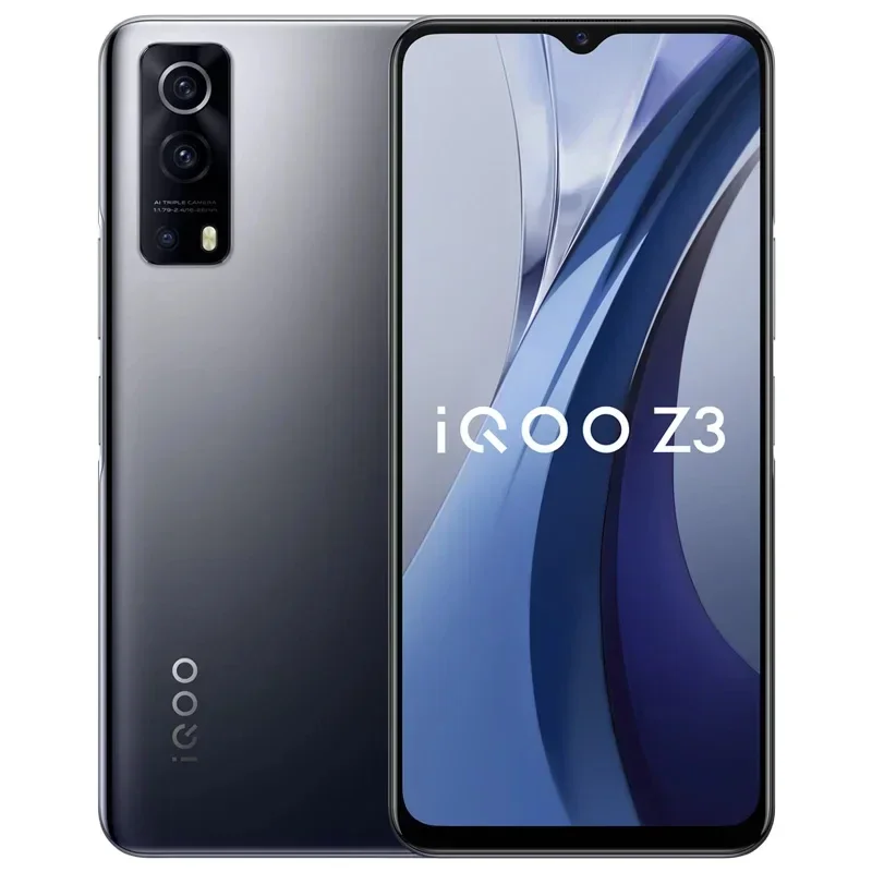 هاتف محمول IQOO Z3 5G بشاشة 6.58 بوصة 120 هرتز وذاكرة وصول عشوائي 8 جيجابايت وذاكرة قراءة فقط 256 جيجابايت وذاكرة قراءة فقط 64.0 ميجابكسل 55 وات شحن فائق سنابدراجون 768 جيجا هاتف مستعمل ببصمة الإصبع