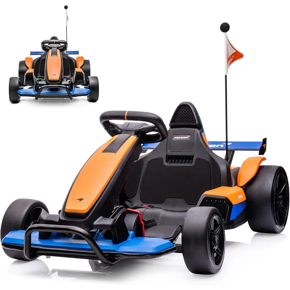 

24V Electric Go Kart for Kids,Licensed McLaren Drift Racing Go Kart w/Drift Race Pedal,400W Two Motor, 10AH,Damping System