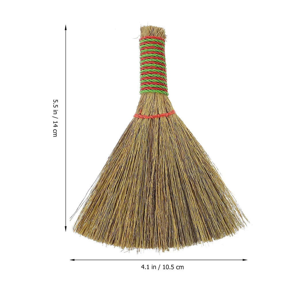 3 Pcs Kitchen Cleaning Broom Home Brooms Small Hand-made Duster Portable Whisk Miscanthus Witches Broom Mini Broom