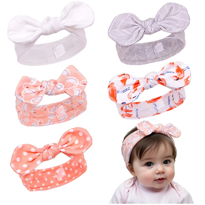 

5pcs Playful Flamingo Headband For Baby Bow Accent Soft Trendy Comfortable Accessories Stylish Headwear Girls Daily Sleepy Looks