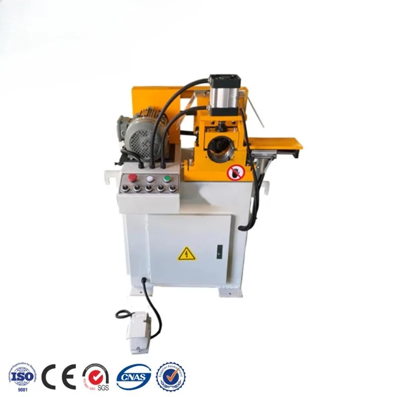 GD-80 Semi-Automatic Solid Pipe Hydraulic Servo Metal Pipe Stick Double Head Tube Pipe Chamfering Machine