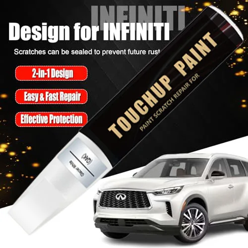 Car Touch Up Paint(Glacier White(QAK)) for INFINITI Car Paint Scratch Repair Kit, Quick & Easy Solution to Repair
