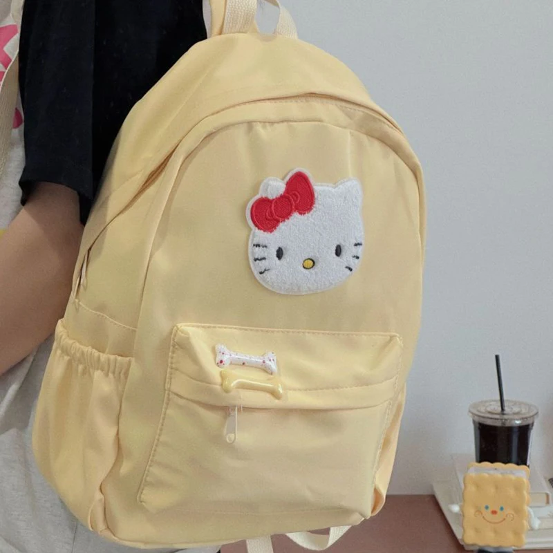 Sanrioed Hello Kitty Anime Kitty Cat Backpack Cute Schoolbags Student Cartoon Travel Shoulder Bag Birthday Gift for Friend