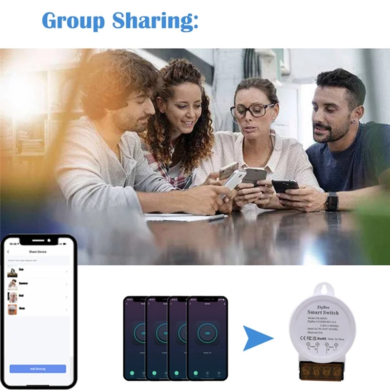 A73E-Tuya Smart Life App Compatible Power Monitor Zigbee Switch 30A High Power AC90-250V Alexa Google Assistant Voice Control