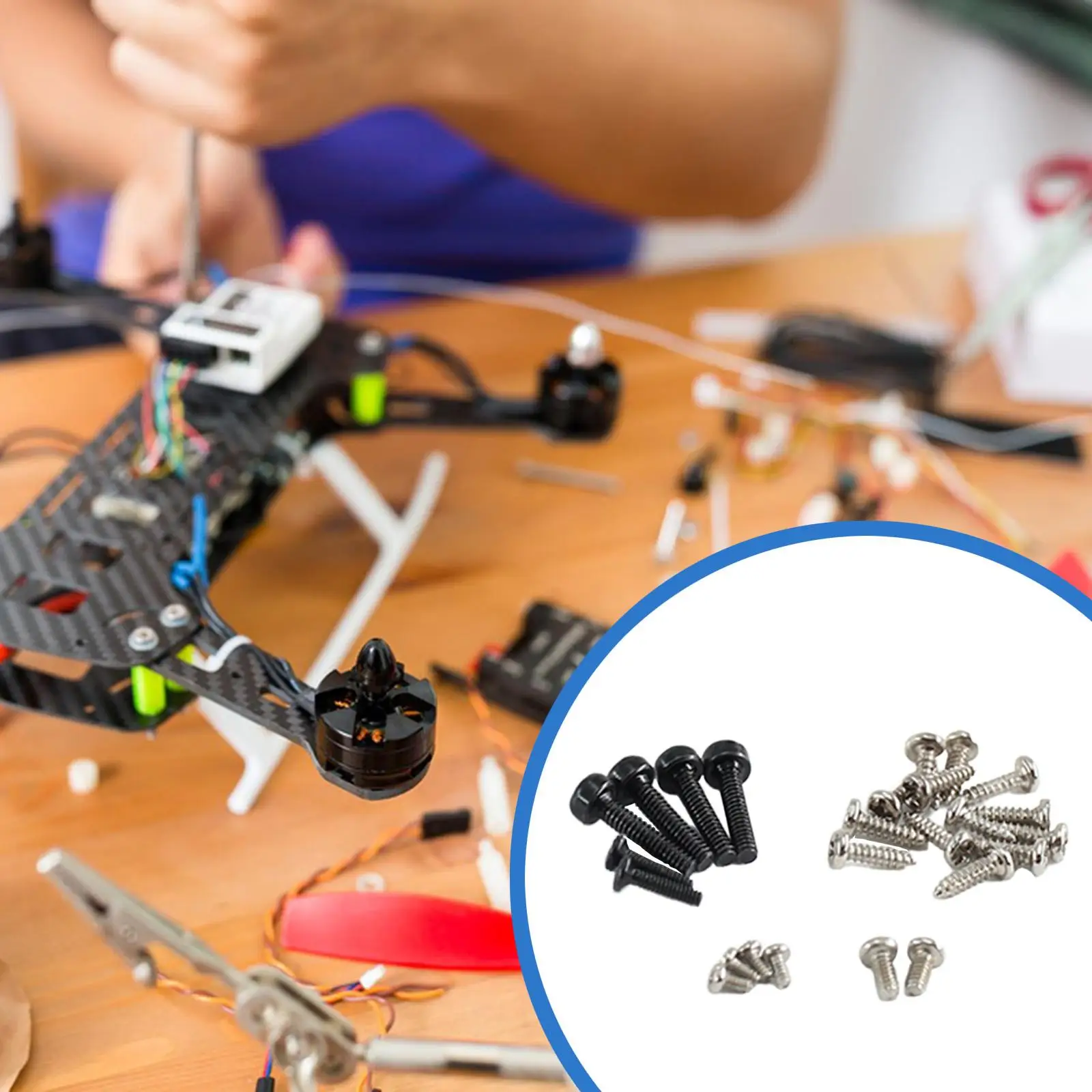 K160 RC Helicopter Screw Kit Replacement Screw Assortment Repair Tool Easy to Use Spare Parts Accessories for RC Airplane Toy