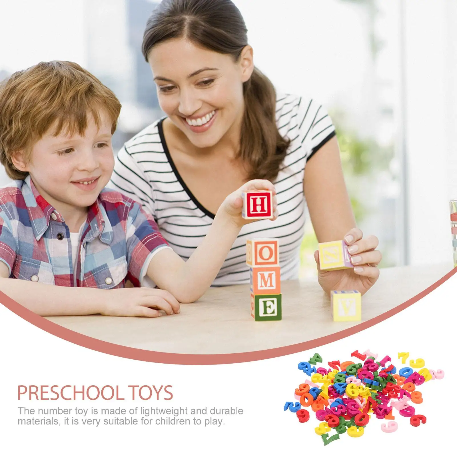 200 pezzi in legno per bambini giocattolo educativo per l'apprendimento precoce blocchi cognitivi in età prescolare gioco creativo per bambini gioco di matematica