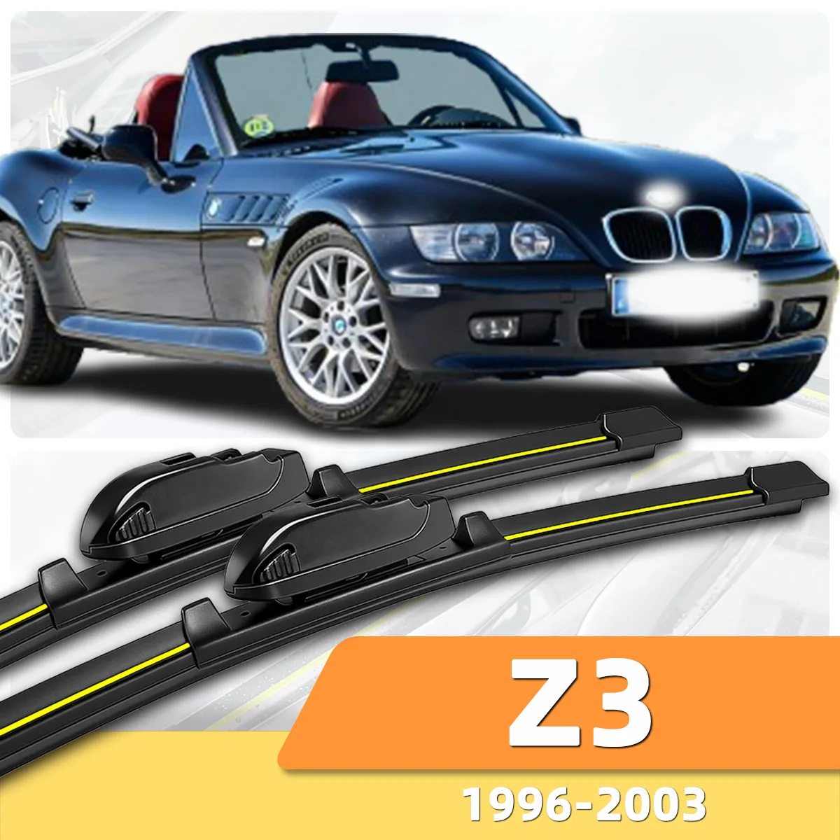 2PCS Car Windshield Wiper Blades Are Suitable For BMW Z3 (1996-2003) High-Definition All Season Universal Two-Way Wiper Blades
